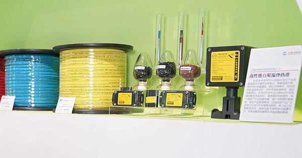 高性能自限溫伴熱帶產(chǎn)品入選安徽創(chuàng)新館展示。 環(huán)瑞電熱供圖